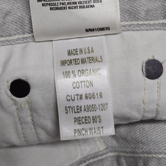Agolde Jeans Womens 23 Gray Pieced 90s Pinch Waist Organic Cotton READ - Picture 11 of 16